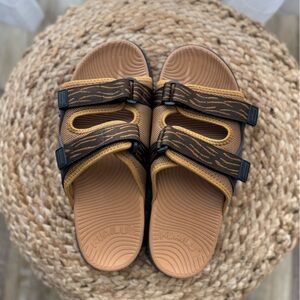 KuaiLu Mens Orthotic Sandals Athletic Thick Cushion Recovery Sport Slides Sz 10